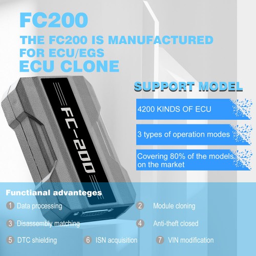 V1.2.0.0 CG FC200 ECU Programmer Full Version Support 4200 ECUs and 3 Operating Modes