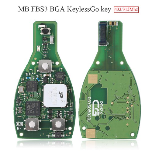 [Pre-order] 10pcs CG MB FBS3 KeylessGo Key 315/433MHZ with 3 Button Shell for W204 W207 W212 W164 W166 W216 W221 W251 Free Shipping by DHL