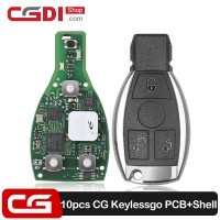 [Pre-order] 10pcs CG MB FBS3 KeylessGo Key 315/433MHZ with 3 Button Shell for W204 W207 W212 W164 W166 W216 W221 W251 Free Shipping by DHL