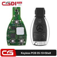 2023 CG MB 08 Version Keyless Go Key 2-in-1 315MHz/433MHz with Shell for Mercedes W164 W221 W216 from Year 2005-2010 Get 1 Free Token