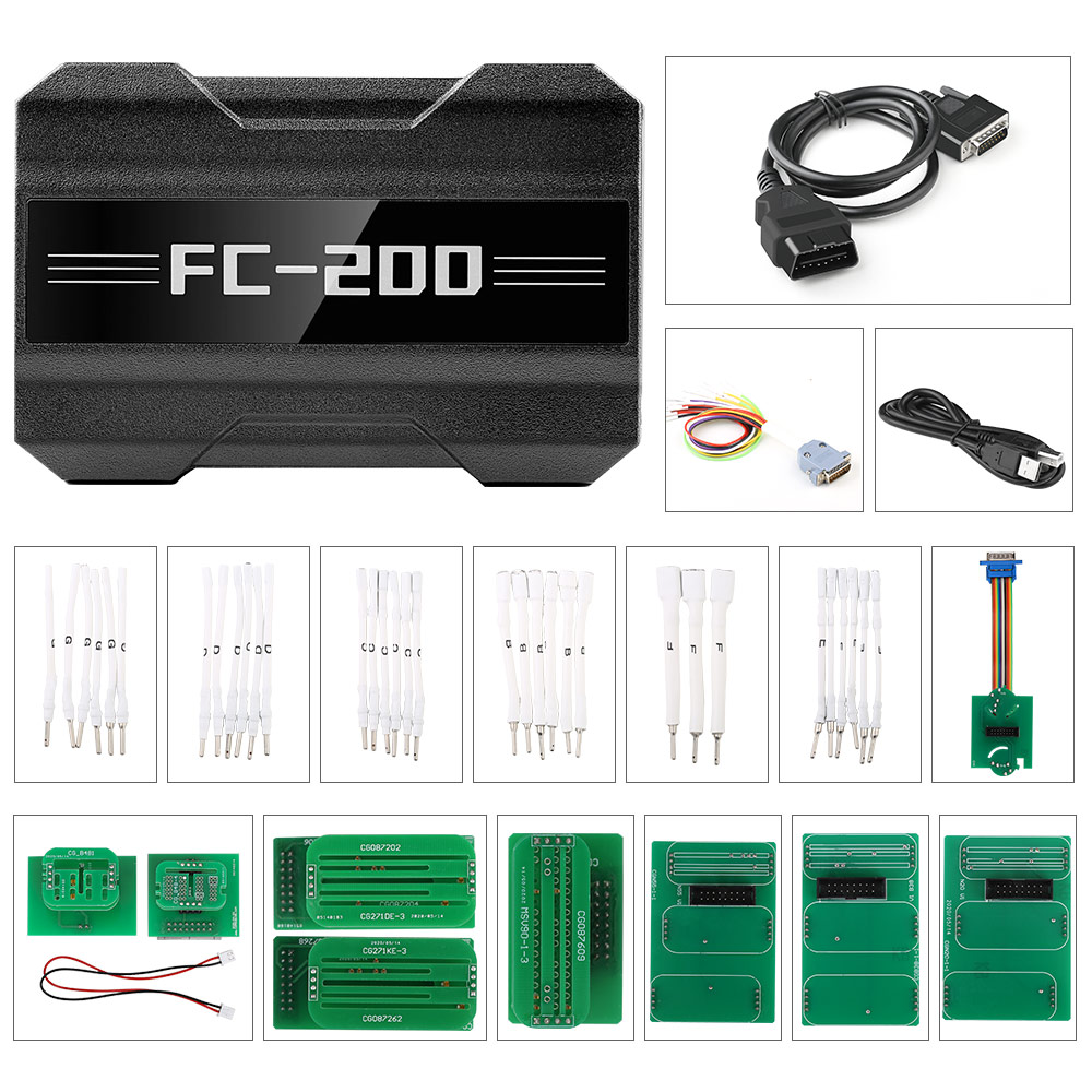 CG FC200 ECU Programmer Full Version with New Adapters Set 